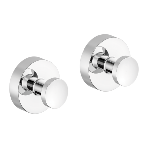 Damixa Zen hndkldekroge 2 stk. med roset - Krom