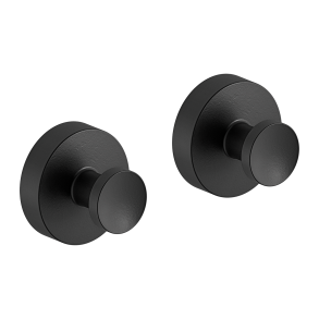 Damixa Zen hndkldekroge 2 stk. med roset - Mat sort