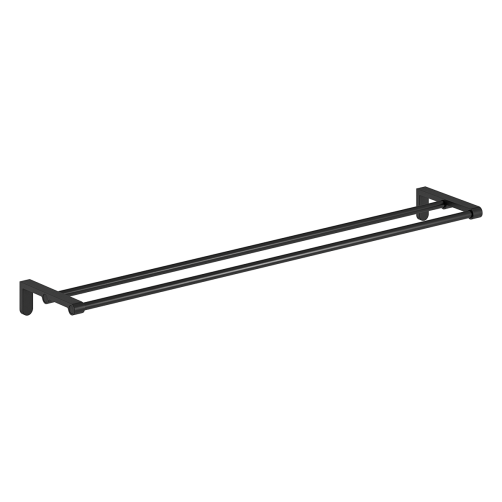 Damixa Zen dobbelt hndkldestang 800 mm - Mat sort