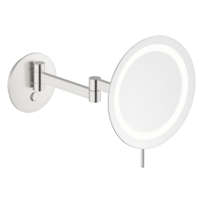 Damixa Zen makeup spejl med lys 230 mm - Steel