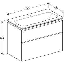 Geberit iCon mbelst nddetr melamin trstruktur 90 cm