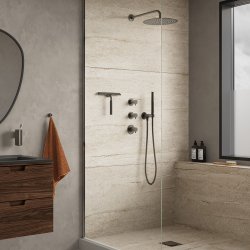 Damixa Iris XS1 brusesystem - B�rstet grafit gr�