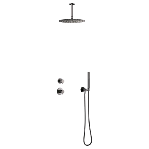 Damixa Iris DS2 brusesystem - B�rstet grafit gr�