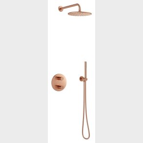 Damixa Silhouet HS1 indbygningsarmatur bad. Komplet pakke i brstet kobber