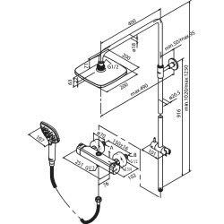 Damixa PINE Brusesystem matsort