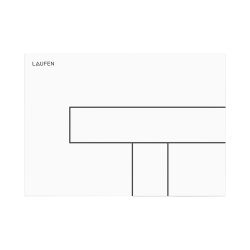Laufen aw100 trykplade dobbeltskyl, hvid