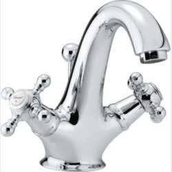 Damixa Tradition hndvaskarmatur 2-grebs. Forkromet med bundventil