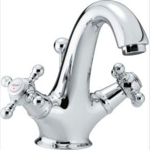 Damixa Tradition hndvaskarmatur 2-grebs. Forkromet med bundventil