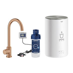 Grohe Red II Mono Armatur & kedel C-tud boiler M EU. Brstet warm sunset