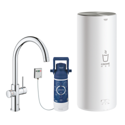 GROHE Red Duo kkkenarmatur med C-tud og kedel i strrelse L. Krom