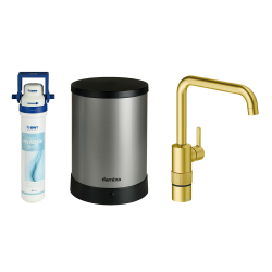 Damixa Silhouet Instant kogende kkkenarmatur brstet messing PVD