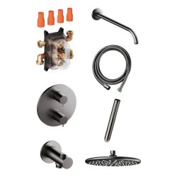 Damixa Silhouet HS1 indbygning - komplet pakke. Brstet graphite