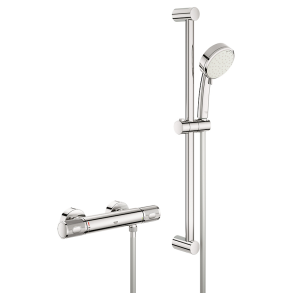 GROHE Grohtherm 1000 Performance termostatarmatur & brusest 100mm krom