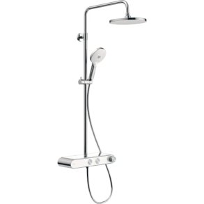  Duravit termostatisk Shower System med hylde, Krom|Hvid hjglans