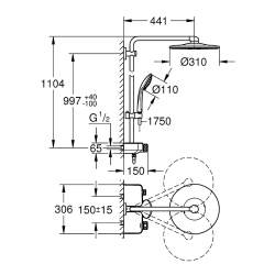 GROHE Euphoria SmartControl 310 Duo brusesystem Phantom Black