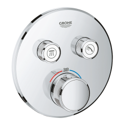 GROHE SmartControl indbygningstermostat med 2 funktioner, krom