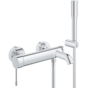 GROHE Essence kar/brusearmatur inkl. hndbruserst m/rosetter. Krom 