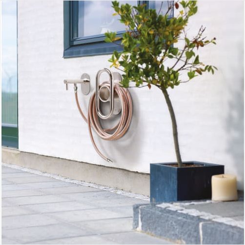 Frostline DUO v�gh�ngt slangesaddel - Poleret rustfrit st�l