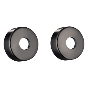 Damixa rosetter 2 stk.  75 mm. Brstet graphite gr