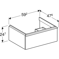 Geberit iCon underskab eg m/mat lava lakeret hndtag