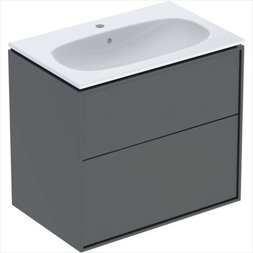 If� Sense Art s�t 2 skuffer 74x64.4.2x48, vask 75 cm - Lava/mat