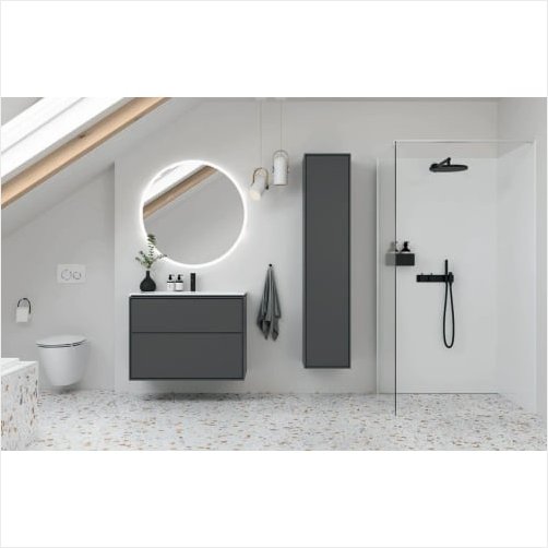 If� Sense Art s�t 2 skuffer 88.8x64.4x48cm, vask 90cm lava/mat