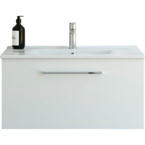 Dansani Mido+ m�bels�t 81 cm 1 skuffe, hvid mat m/ Amber vask