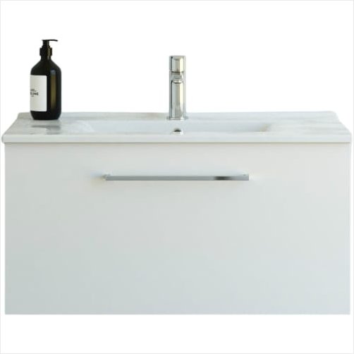 Dansani Mido+ m�bels�t 81 cm 1 skuffe, hvid mat m/ Amber vask