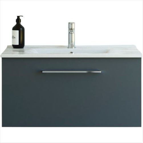 Dansani Mido+ m�bels�t 81 cm 1 skuffe, gr� mat m/ Amber vask