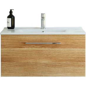 Dansani Mido+ m�bels�t 81 cm 1 skuffe, varm eg m/ Amber vask