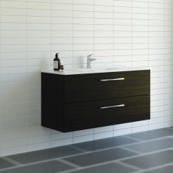 Dansani Mido+ mbelst 120 cm sort struktur m/ Amber vask