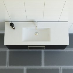 Dansani Mido+ mbelst 120 cm sort struktur m/ Amber vask