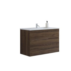 Dansani Luna m�bels�t med skuffer, 101 cm, Kantate vask, brun eg
