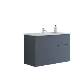 Dansani Luna m�bels�t med skuffer, 101 cm, Kantate vask, gr� mat