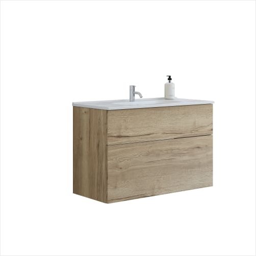 Dansani Luna m�bels�t med skuffer, 101 cm, Kantate vask, natur eg