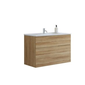 Dansani Luna m�bels�t med skuffer, 101 cm, Kantate vask, varm eg