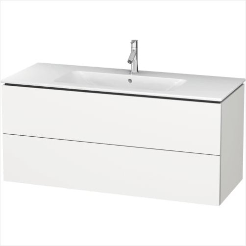 Duravit L-Cube underskab m. 2 skuffer, 122x48,1 cm - Mat hvid