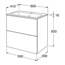 Gustavsberg Graphic Base mbelpakke 60 hvid