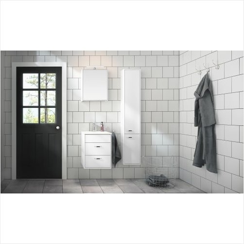 Gustavsberg Graphic m�bels�t med 2 skuffer 45cm - Hvid
