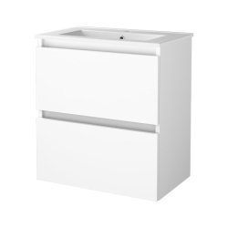 Sanibell Basicline kompakt mbelst 60 x 39 cm. Hvid hjglans