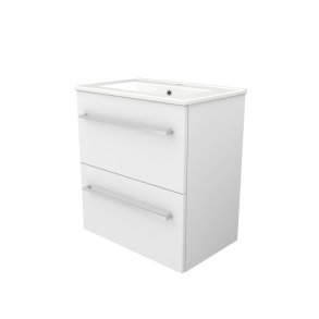 Sanibell Basicline kompakt mbelst 60 x 39 cm. Hvid hjglans med greb