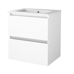 Sanibell Basicline mbelst 60x46 cm. Hvid hjglans