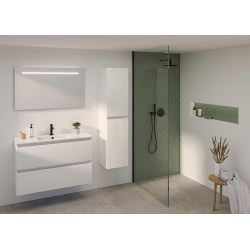 Sanibell Basicline mbelst 100x46 cm. Hvid hjglans