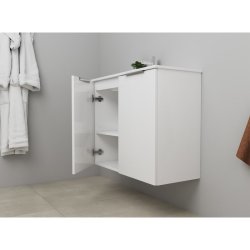 Sanibell Online usamlet mbelst 81x36cm hvid hjglans 2 lger