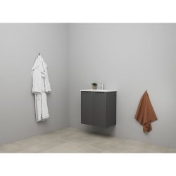 Sanibell Online mbelst 61x36cm mat antracit med 2 lger