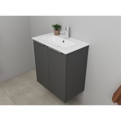 Sanibell Online mbelst 61x36cm mat antracit med 2 lger