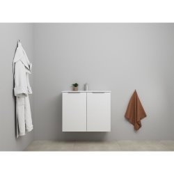 Sanibell Online mbelst 81x36cm hvid hjglans med 2 lger