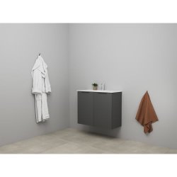 Sanibell Online mbelst 81x36cm mat antracit med 2 lger