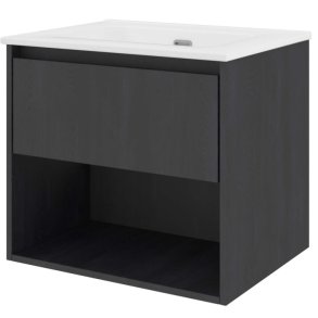 Sanibell Proline m�bels�t 61x46 sort eg, 1 skuffe/1 �ben hylde