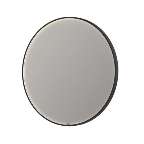 Sanibell Proline rundt spejl 100 med LED p matsort aluramme